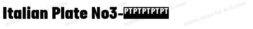 Italian Plate No3字体转换